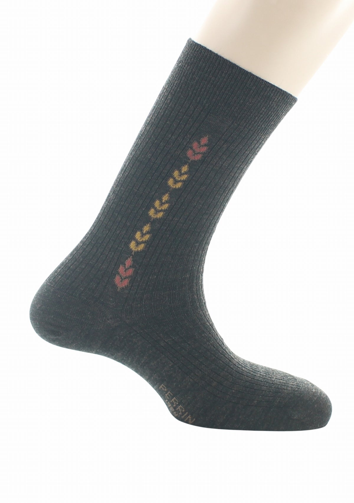 Chaussettes homme Confort en laine peignée Baguette Marron - Perrin MARRON