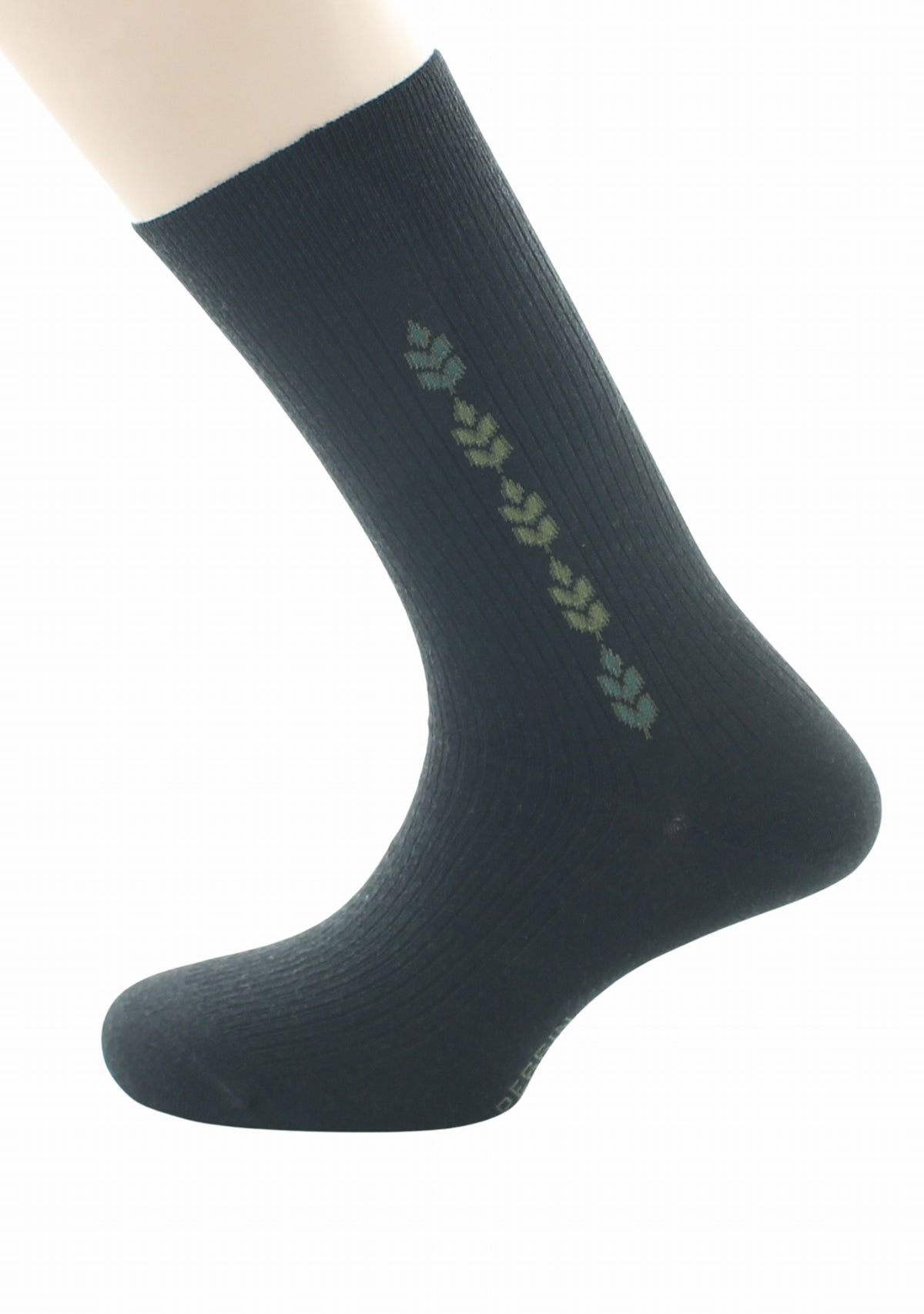 Chaussettes homme Confort en laine peignée Baguette Noir - Perrin NOIR