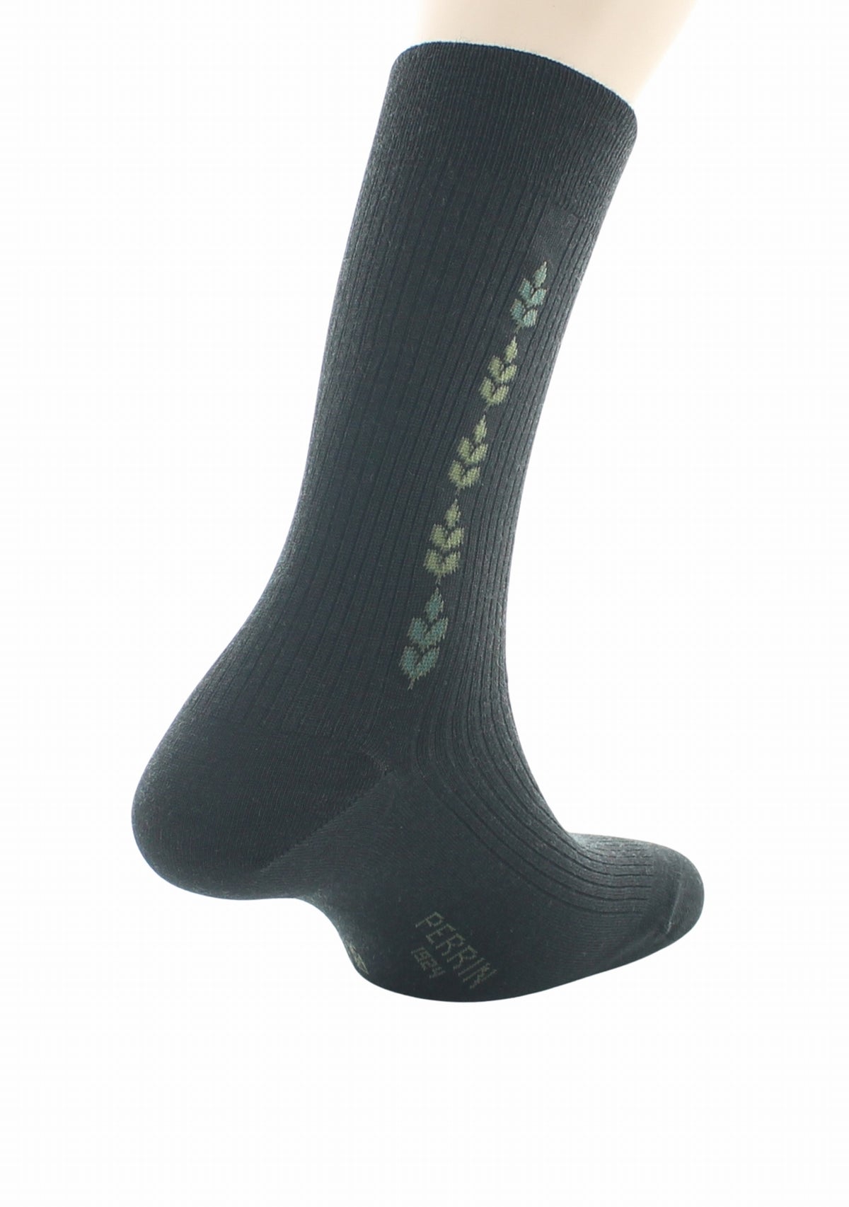 Chaussettes homme Confort en laine peignée Baguette Noir - Perrin NOIR