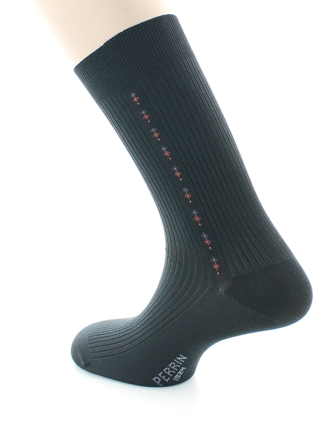 Chaussettes homme Confort Fantaisie Baguette en Coton fil d'Écosse ANTHRACITE