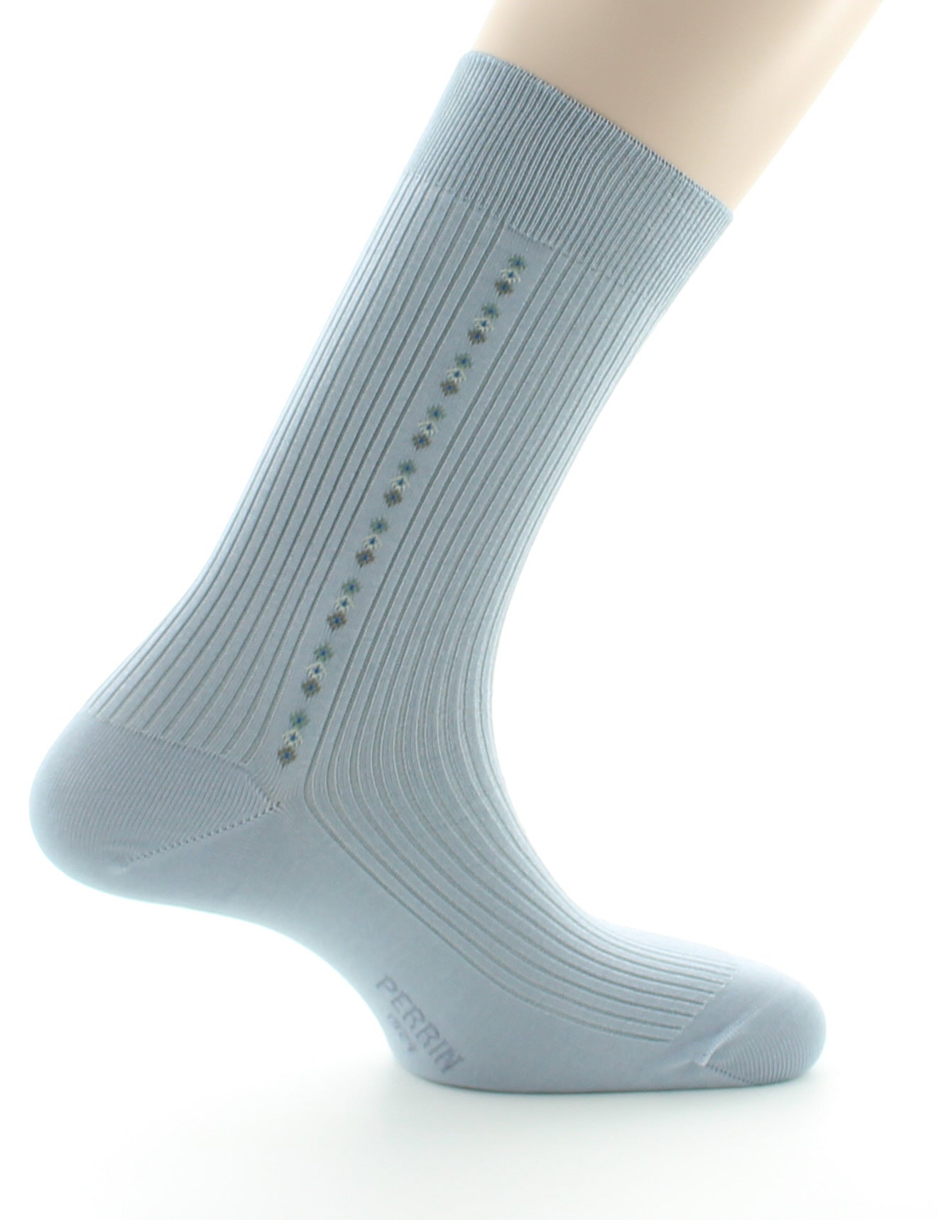 Chaussettes homme Confort Fantaisie Baguette en Coton fil d'Écosse GRIS CLAIR