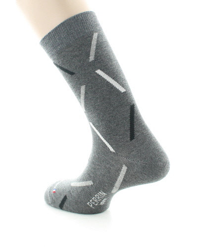 Chaussettes homme coton diagonales BITUME