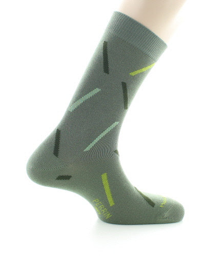 Chaussettes homme coton diagonales KAKI