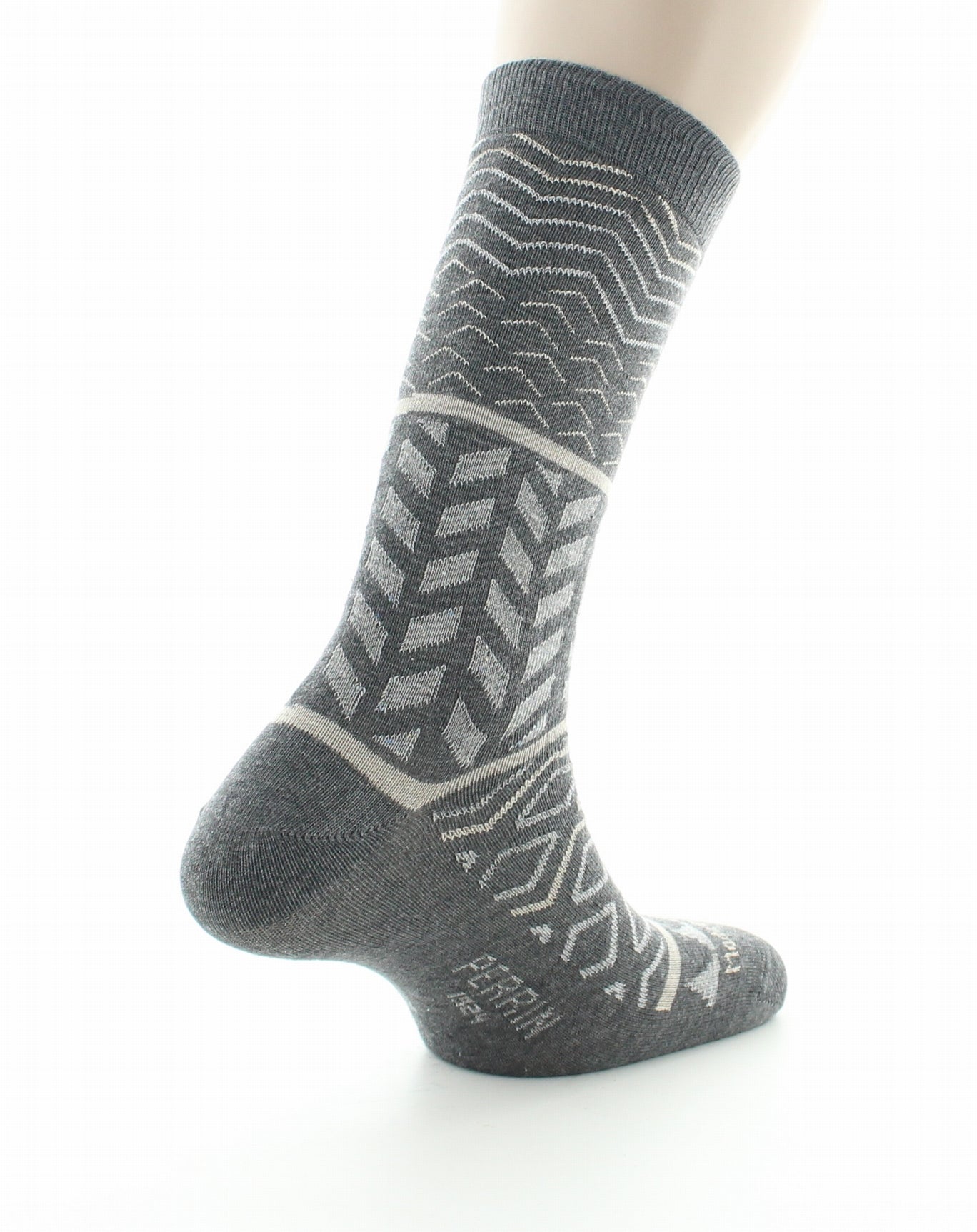 Chaussettes homme coton motifs géométriques gris moyen GRIS MOYEN