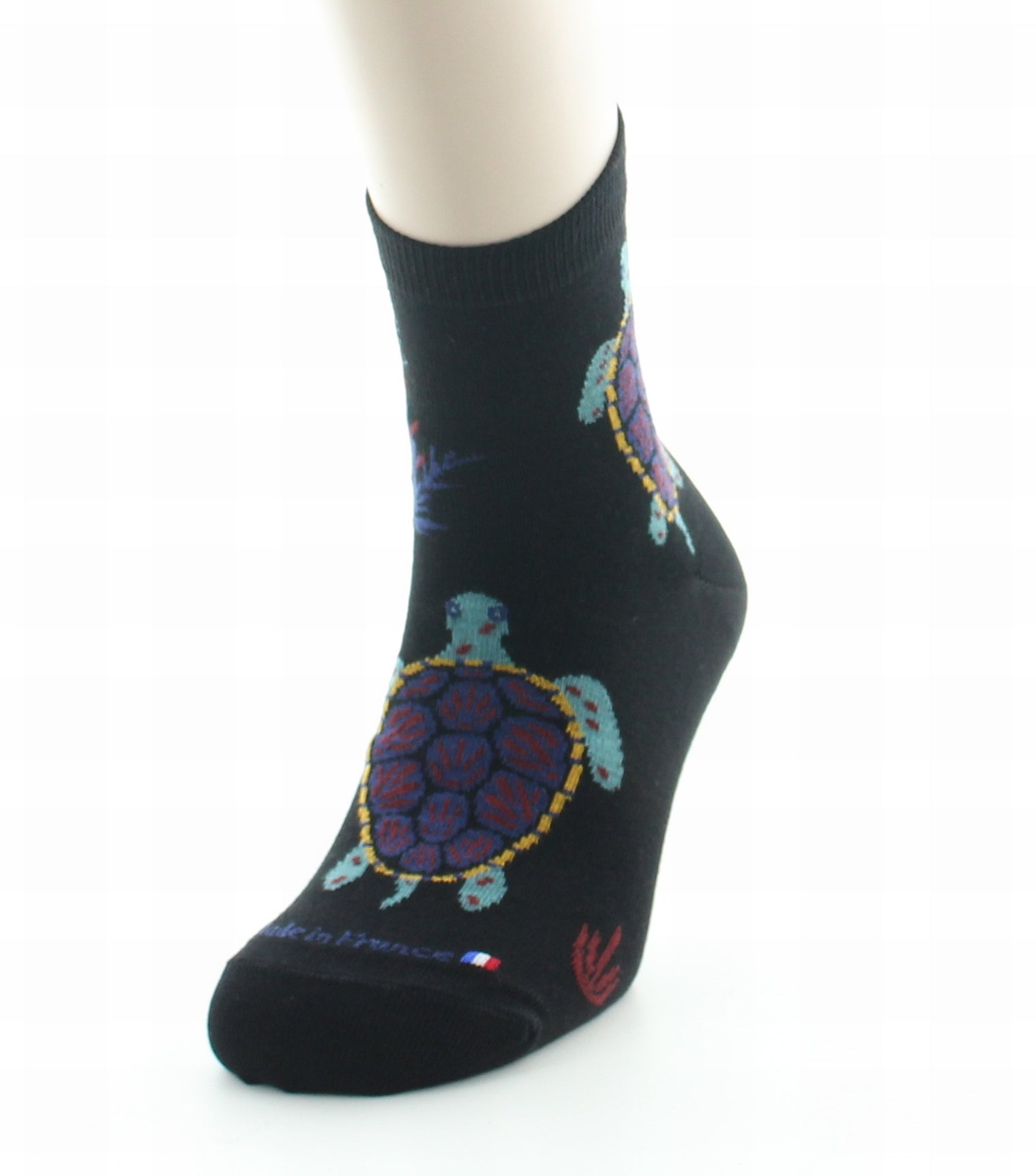 Chaussettes homme coton tortue noir NOIR