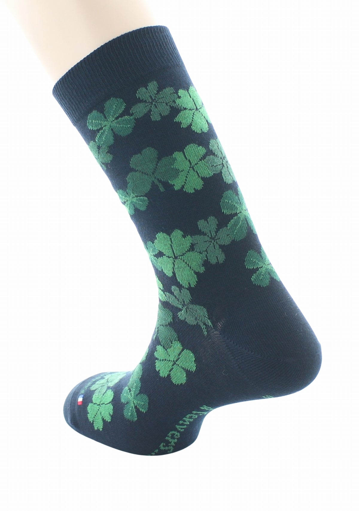 Chaussettes homme coton Trèfle - Marine MARINE/VERT