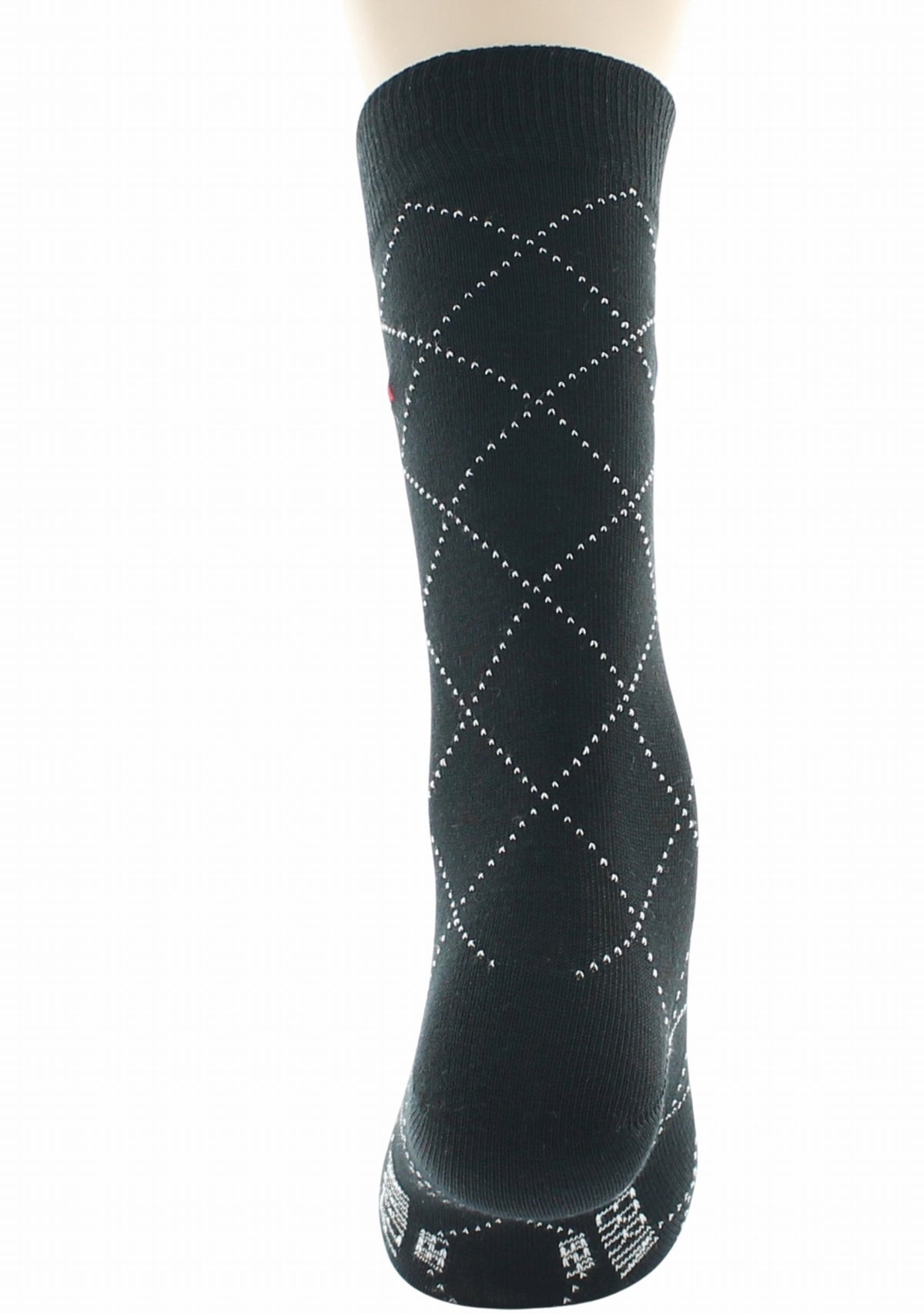 Chaussettes homme en coton à losanges Noir - Perrin 1924 NOIR