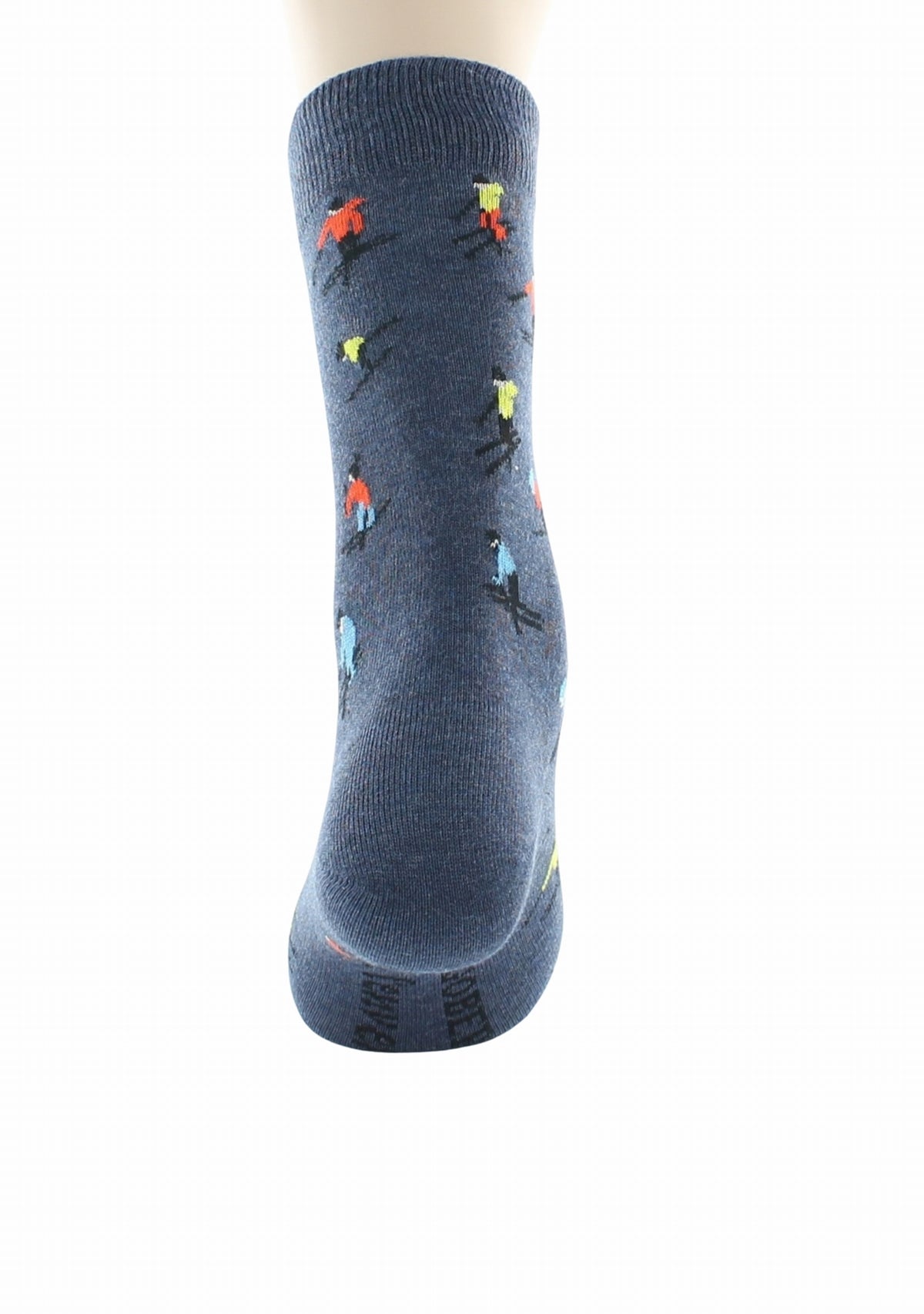 Chaussettes homme en coton motif Ski Bleu Jean BLEU JEAN