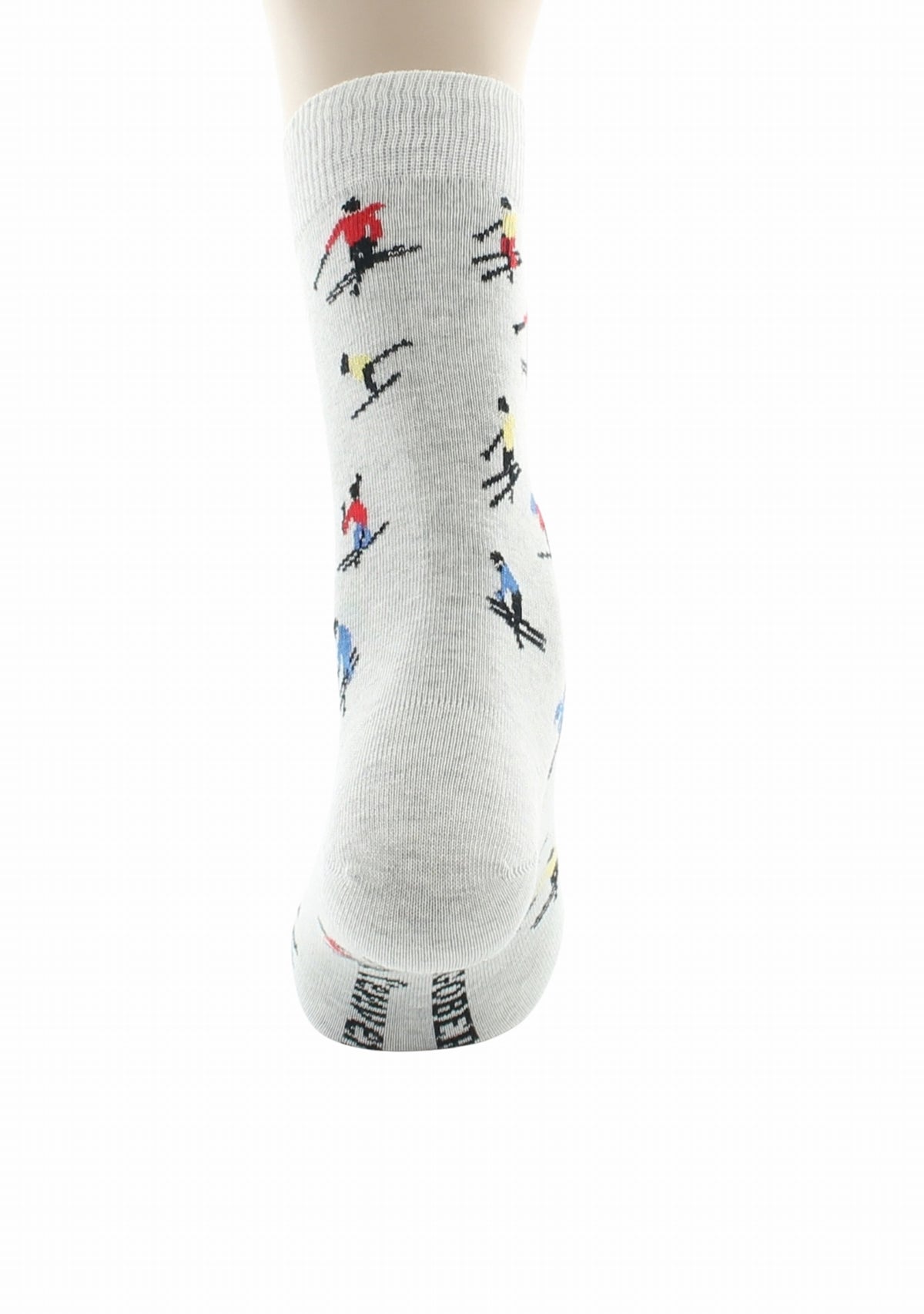 Chaussettes homme en coton motif Ski Gris GRIS CLAIR