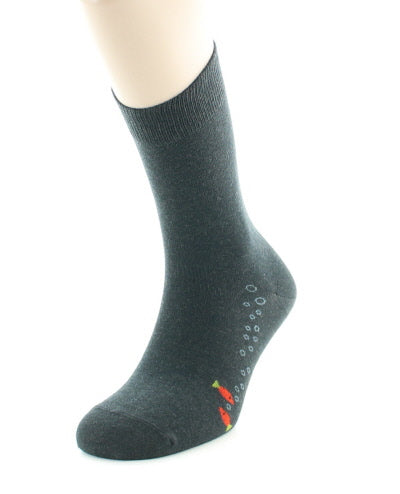 Chaussettes homme en coton peigné à baguette poissons ANTHRACITE