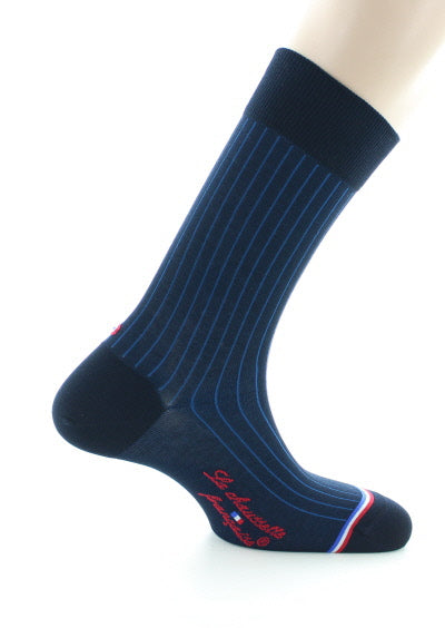 Chaussettes homme en fil d'Écosse Matignon Marine/Bleu MARINE