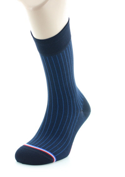 Chaussettes homme en fil d'Écosse Matignon Marine/Bleu MARINE