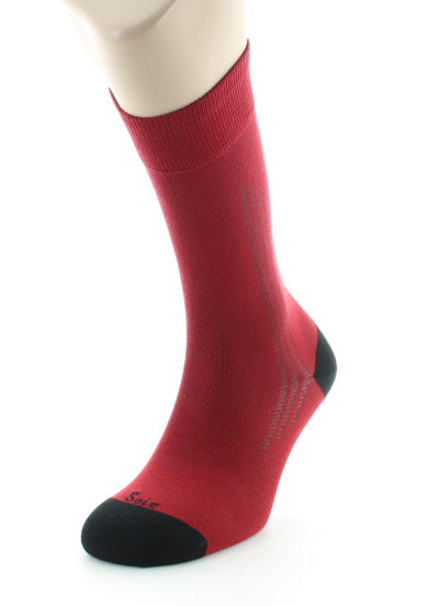 Chaussettes Homme en soie naturelle ROUGE