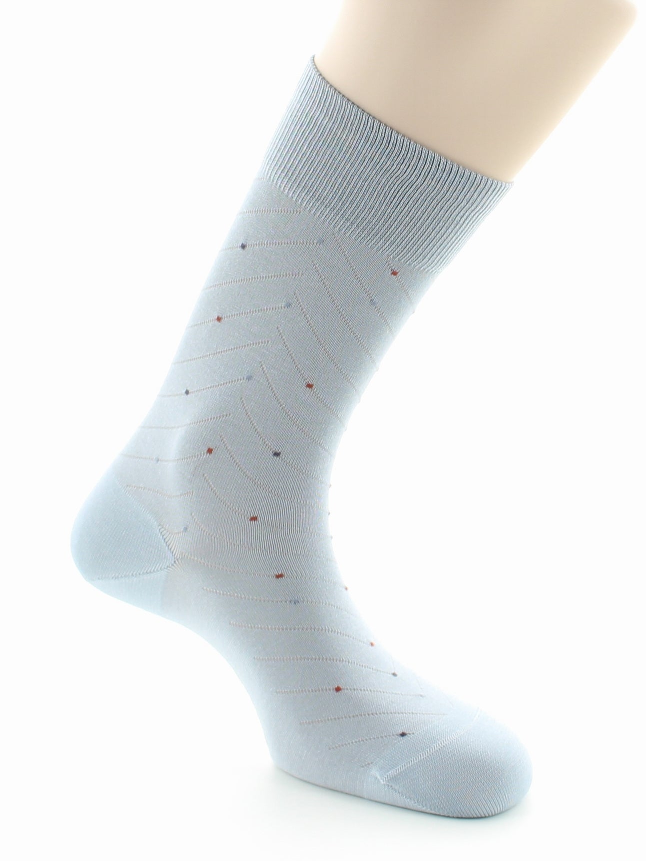 Chaussettes homme fantaisie en coton fil d'Écosse supérieur GRIS CLAIR