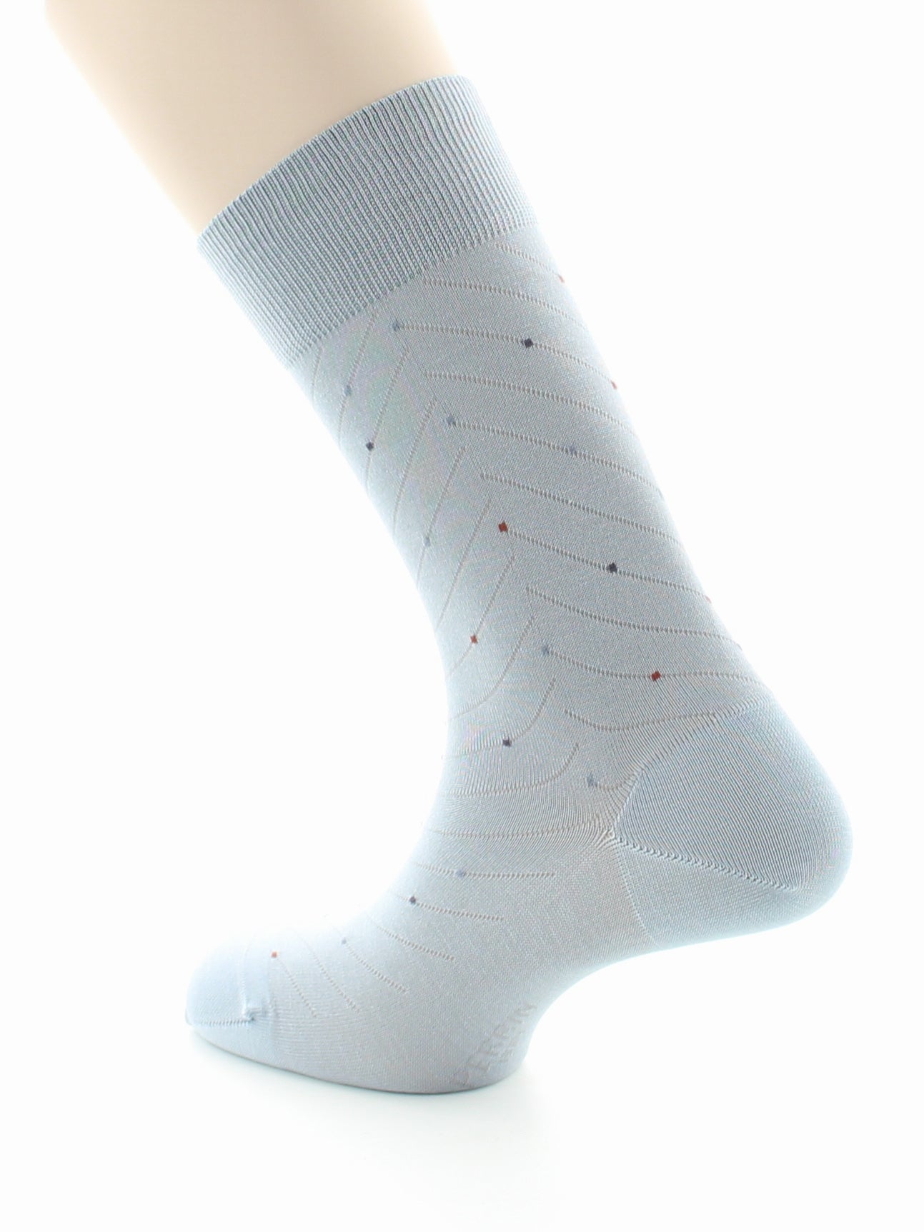Chaussettes homme fantaisie en coton fil d'Écosse supérieur GRIS CLAIR