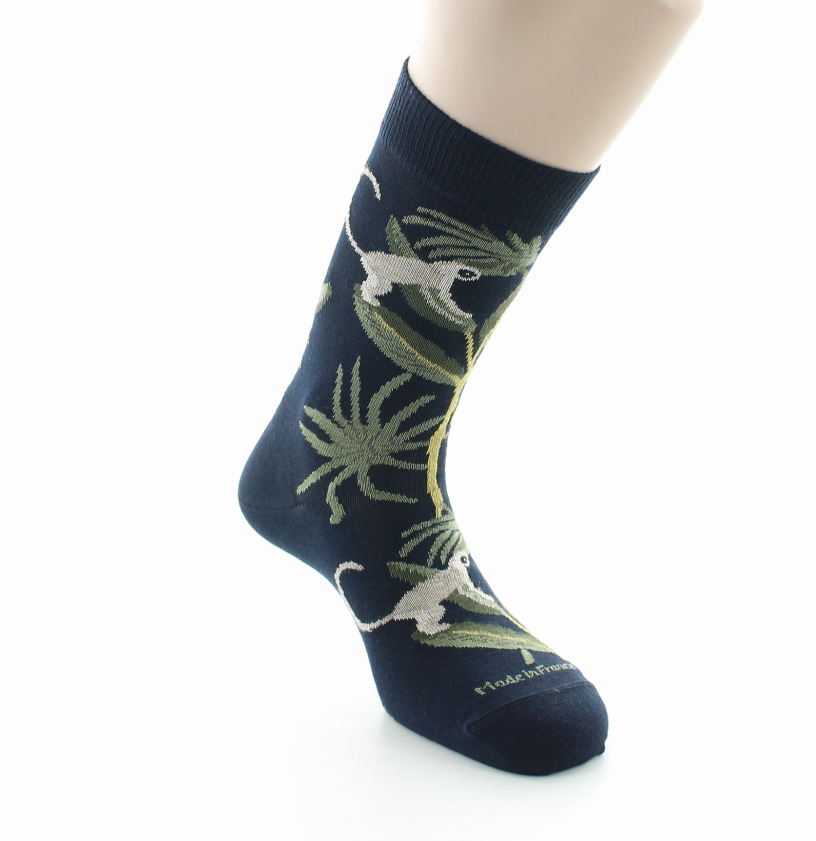 Chaussettes homme Jungle en coton Bleu marine MARINE