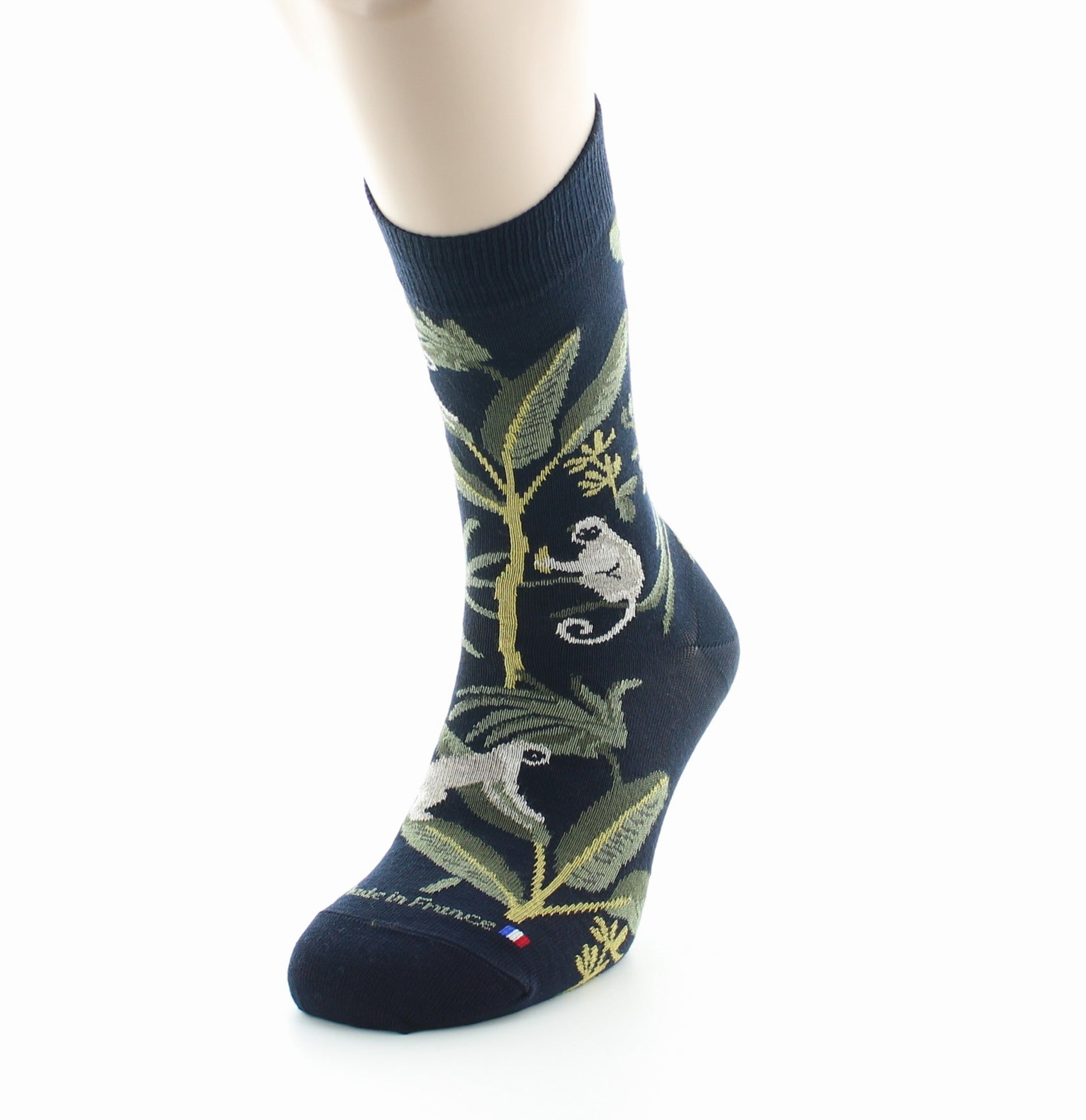 Chaussettes homme Jungle en coton Bleu marine MARINE
