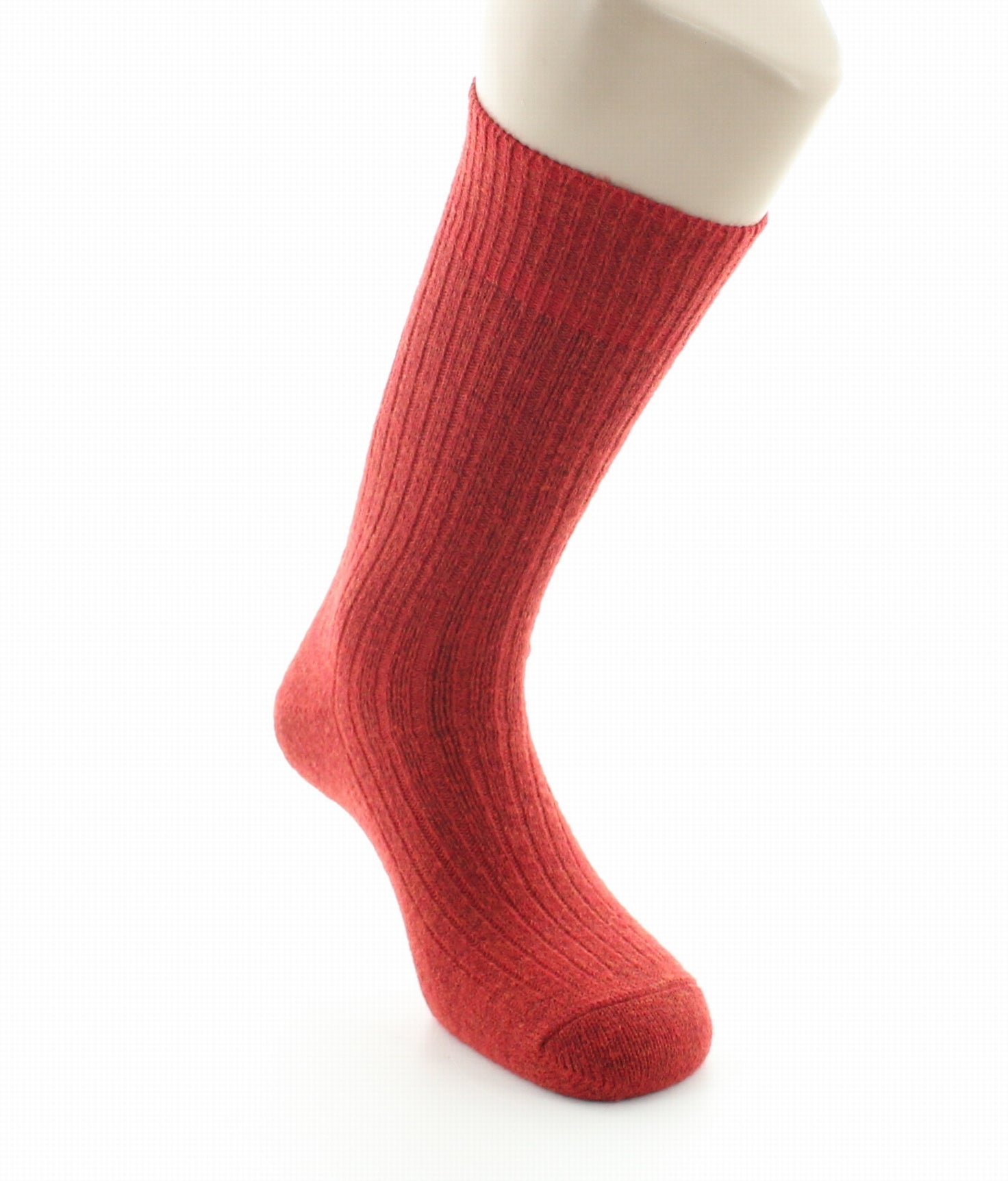 Chaussettes homme laine et acrylique rouge ROUGE