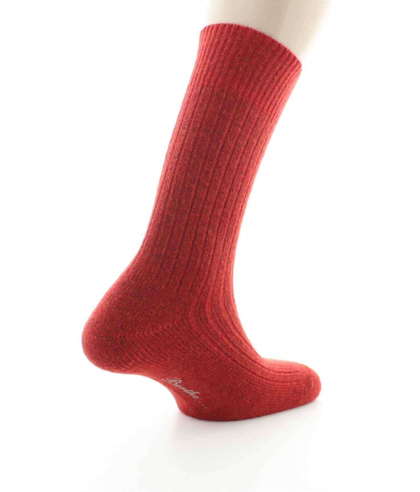 Chaussettes homme laine et acrylique rouge ROUGE