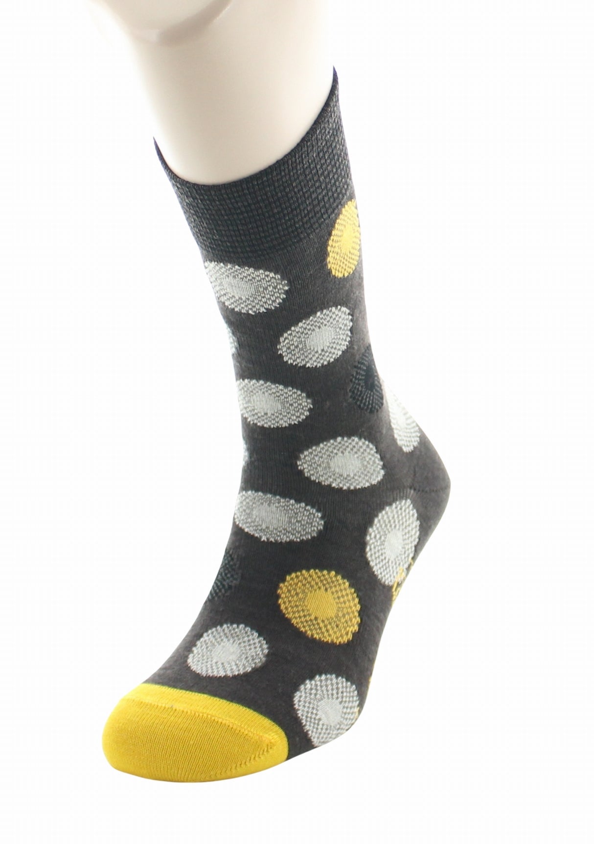 Chaussettes homme laine peignée Berthe Fleurs Graphiques CHOCOLAT