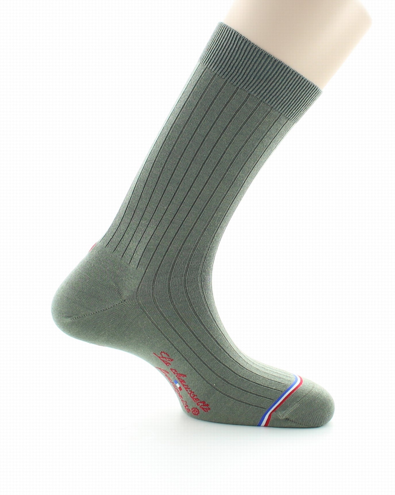 Chaussettes homme Luxembourg en laine et soie Lichen LICHEN