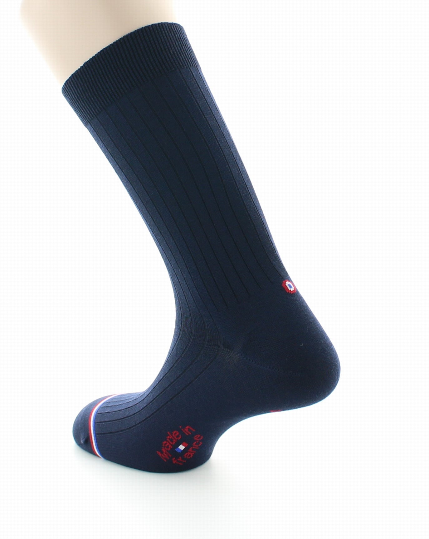 Chaussettes homme Luxembourg en laine et soie Marine MARINE