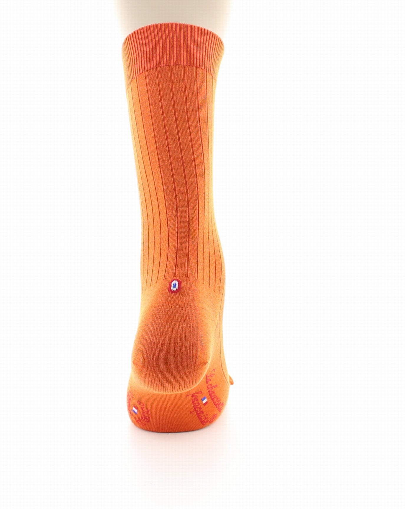 Chaussettes homme Luxembourg en laine et soie Orange ORANGE