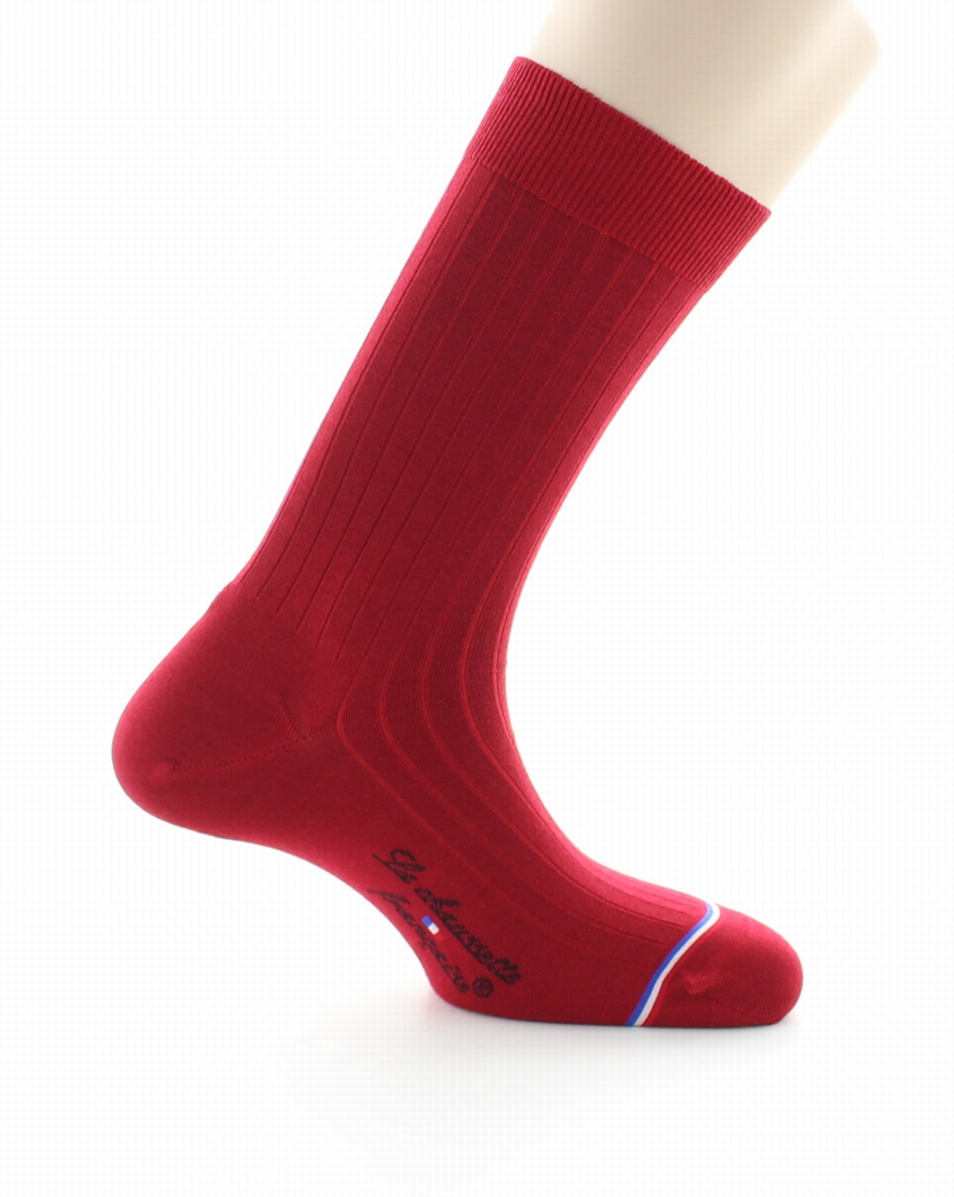 Chaussettes homme Luxembourg en laine et soie Rouge ROUGE