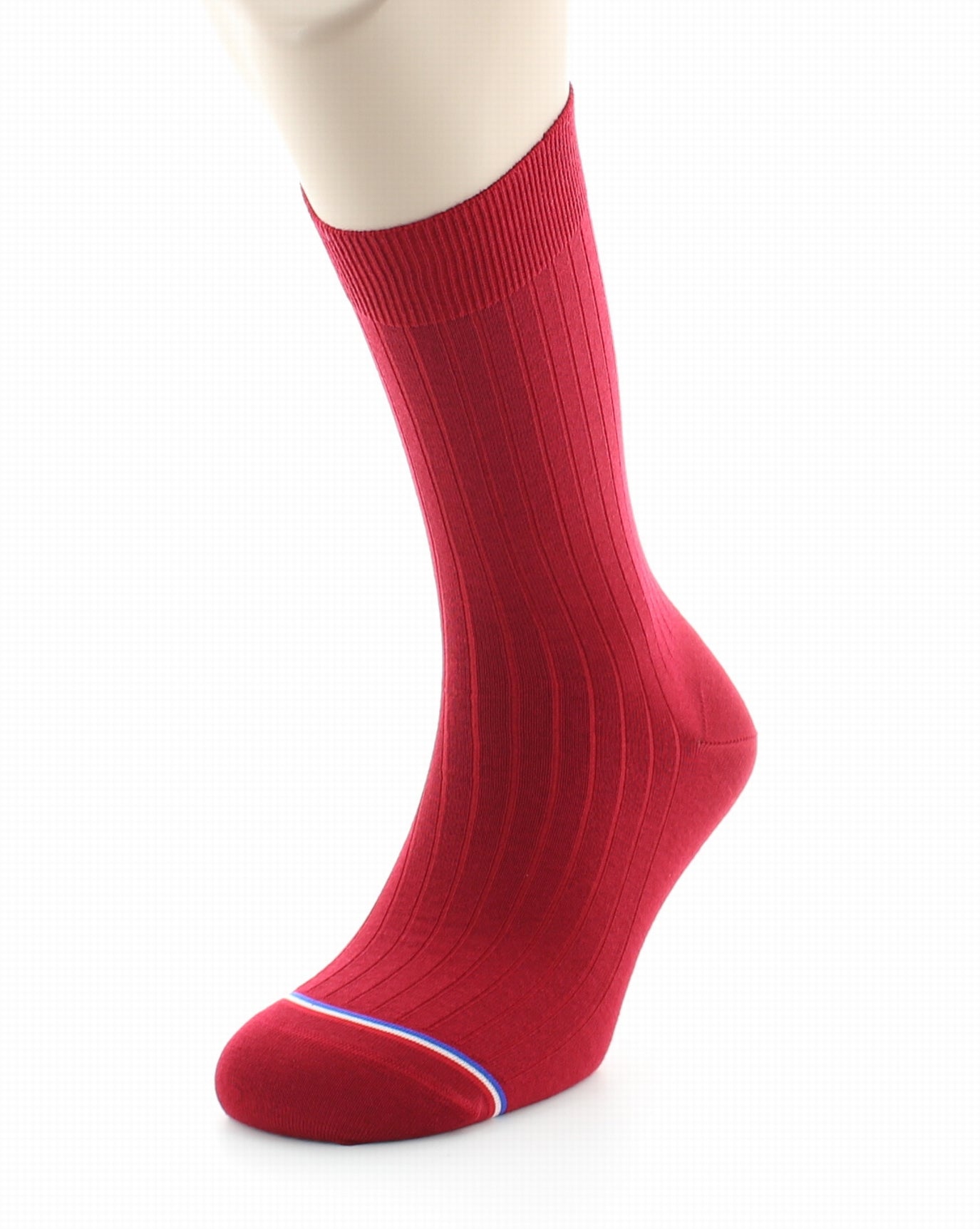 Chaussettes homme Luxembourg en laine et soie Rouge ROUGE