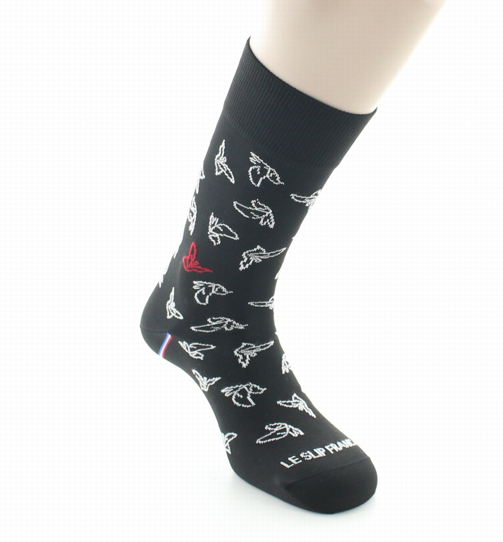 Chaussettes homme microfibre bird noir