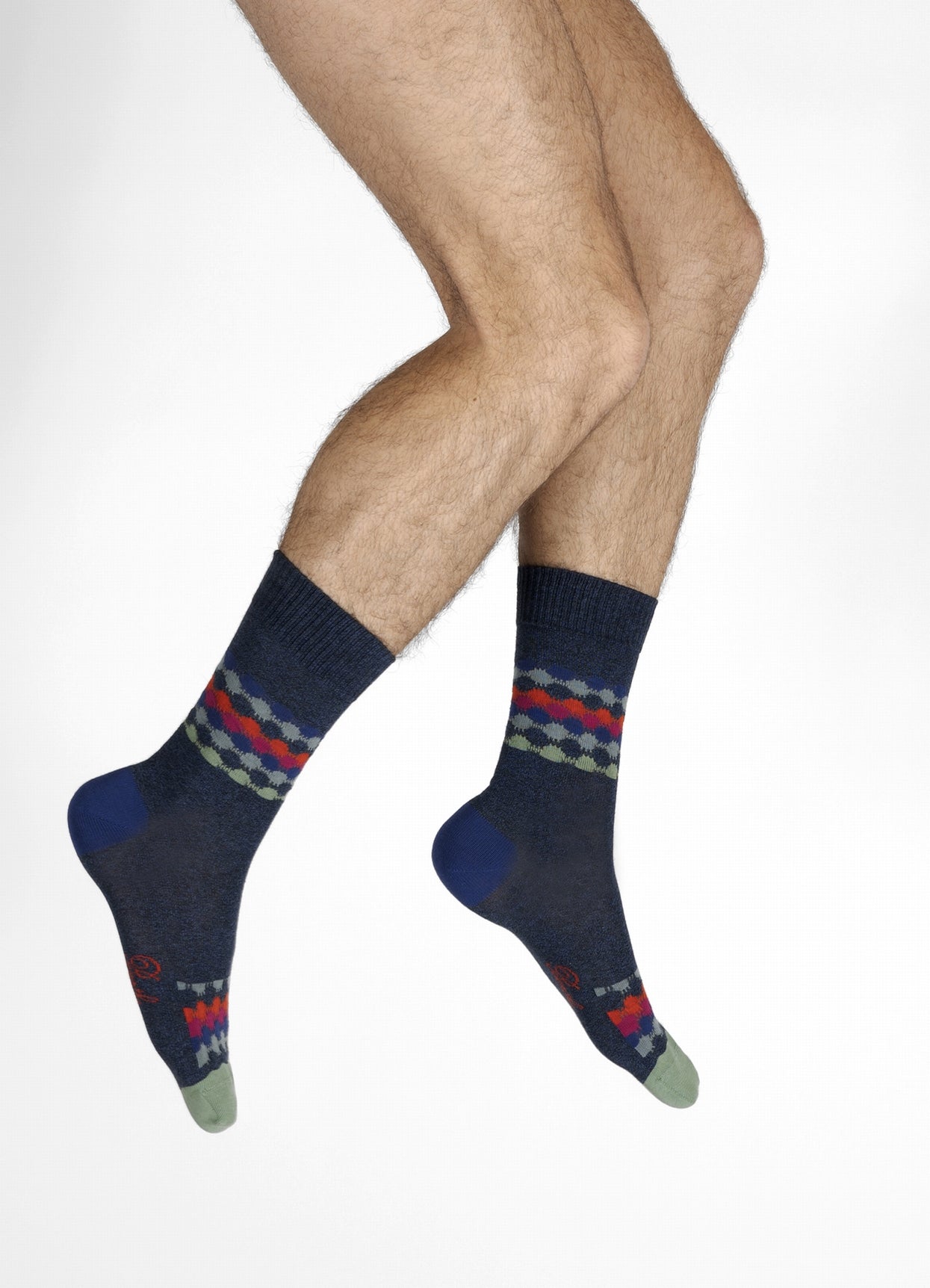 Chaussettes Homme Ondulations Colorées BLEU