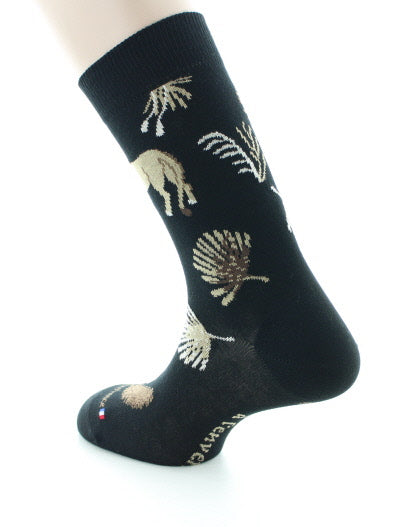 Chaussettes homme Savane en coton Noir NOIR