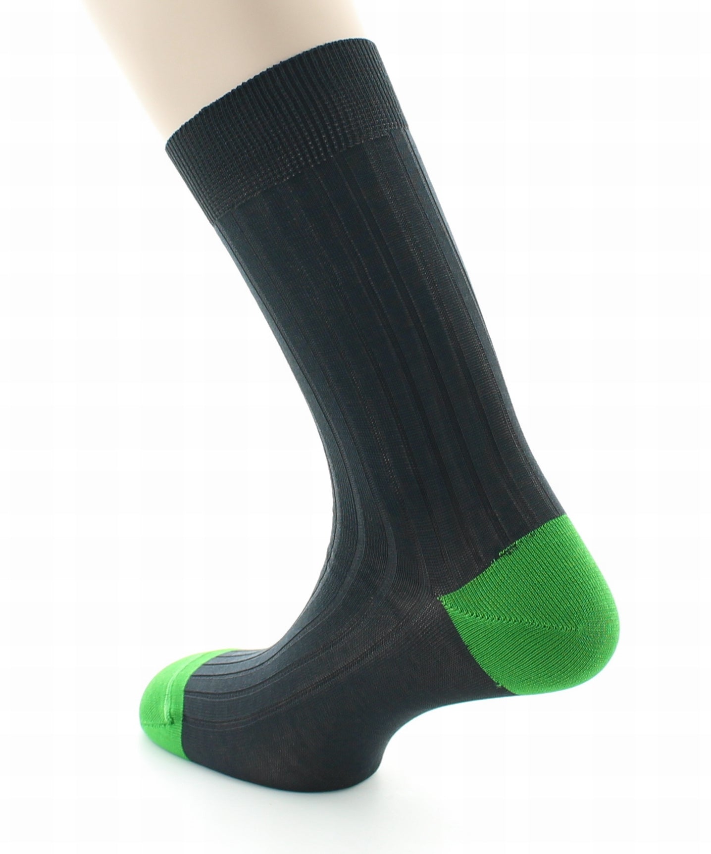 Chaussettes Jean GABIN anthracite / vert pomme ANTHR-VERT POMME