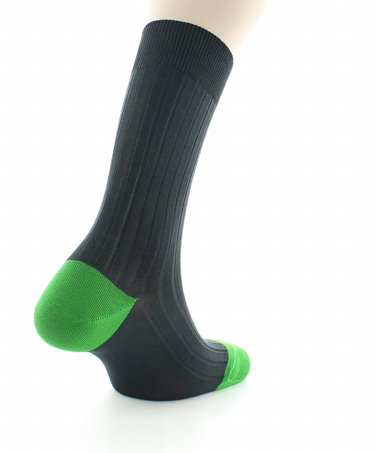 Chaussettes Jean GABIN anthracite / vert pomme ANTHR-VERT POMME