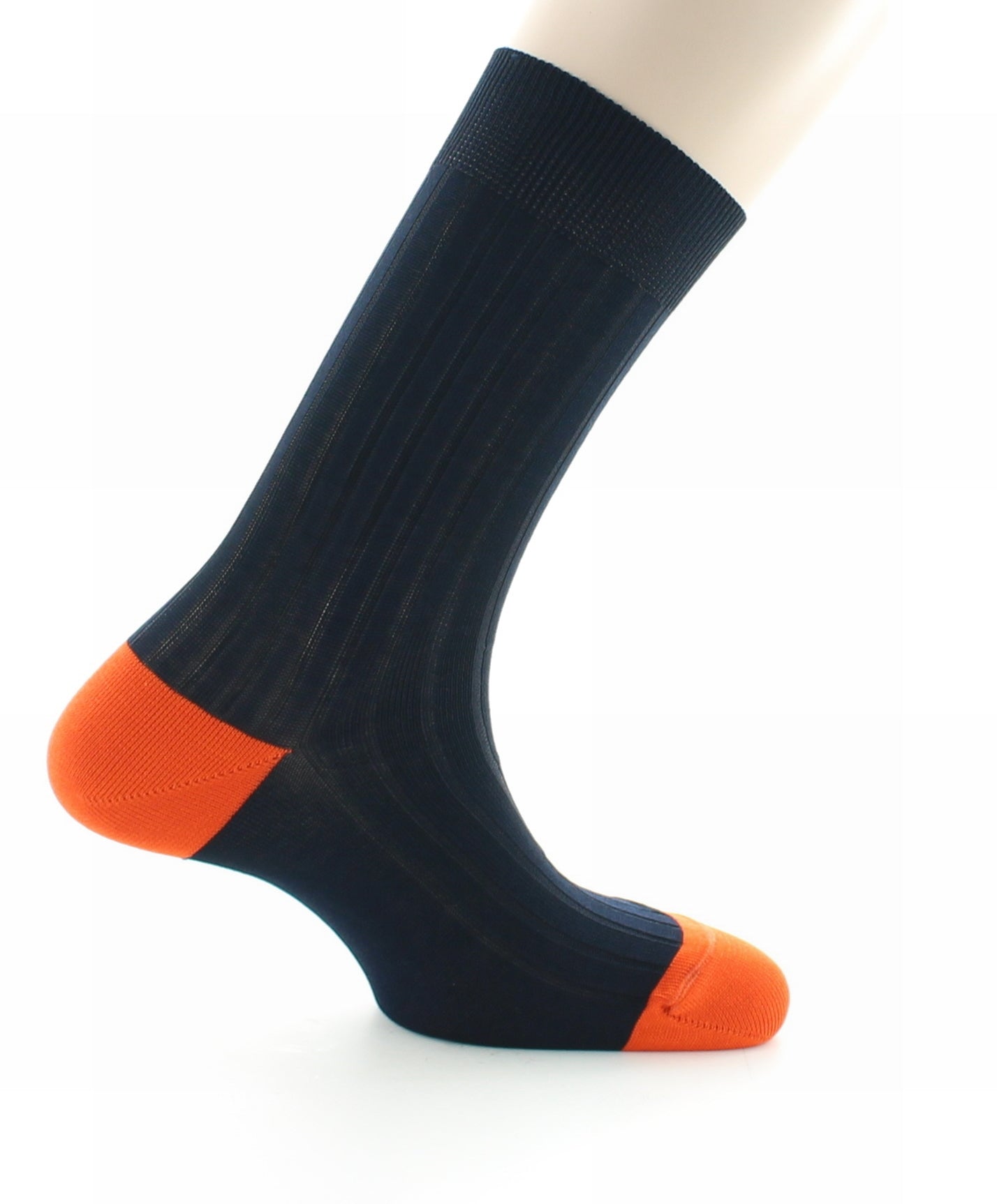 Chaussettes Jean Rochefort Marine / Orange MARINE