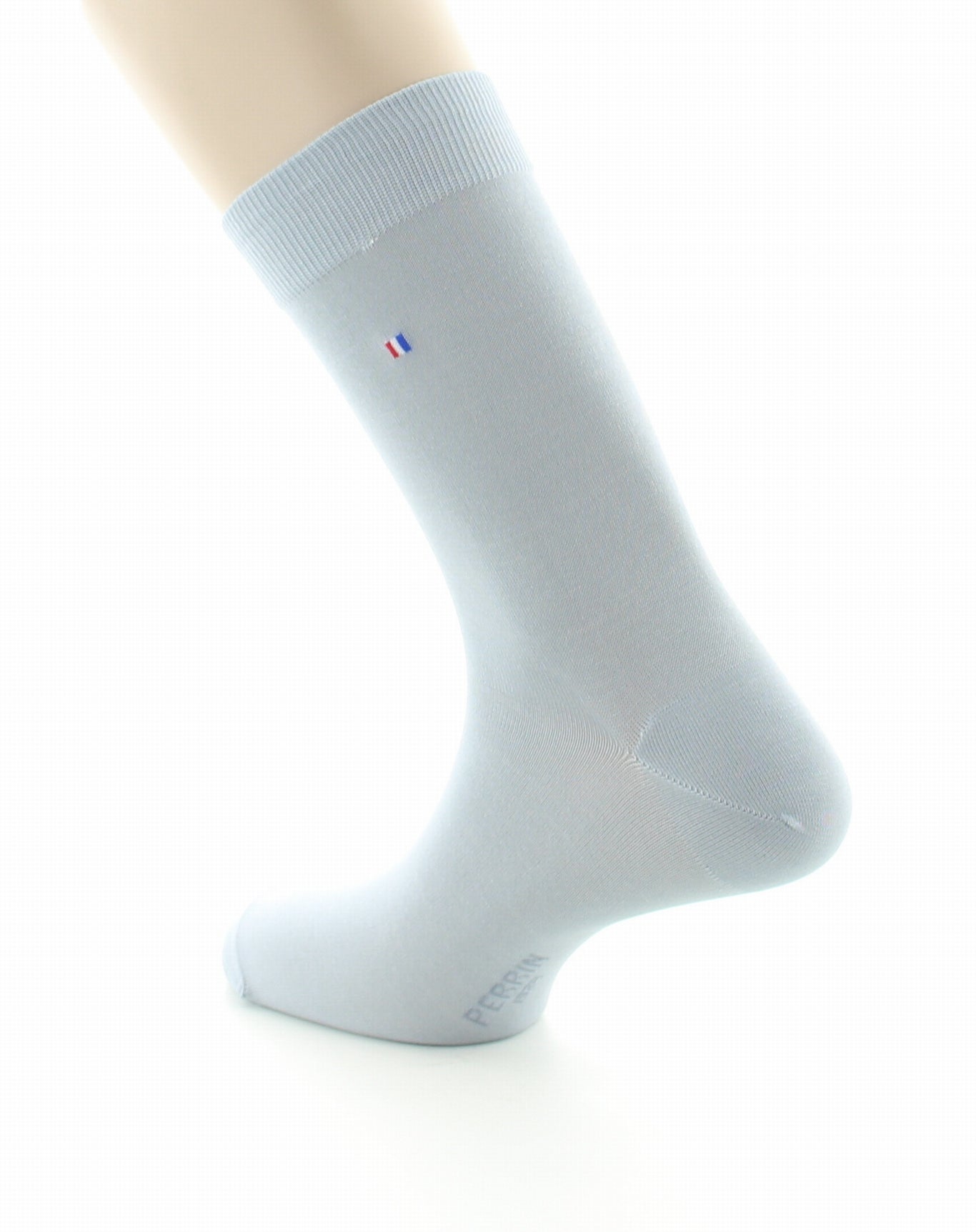 Chaussettes mixtes à maille unie GRIS CLAIR