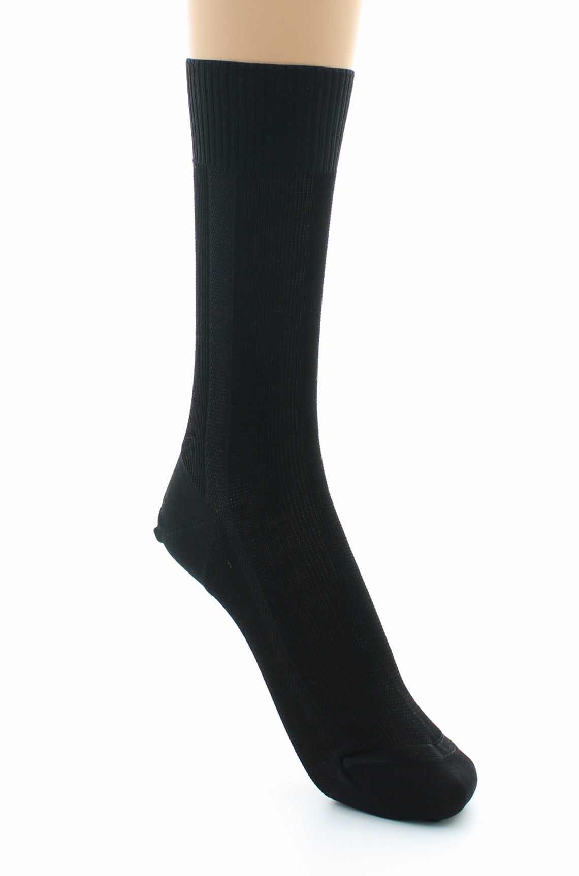 Chaussettes mixtes confort en fil d'Écosse sans élastique NOIR