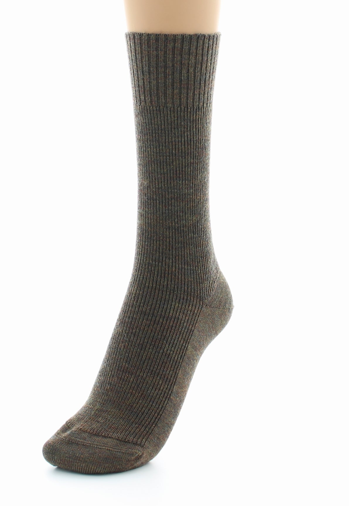 Chaussettes mixtes Confort en laine peignée sans élastique BRONZE