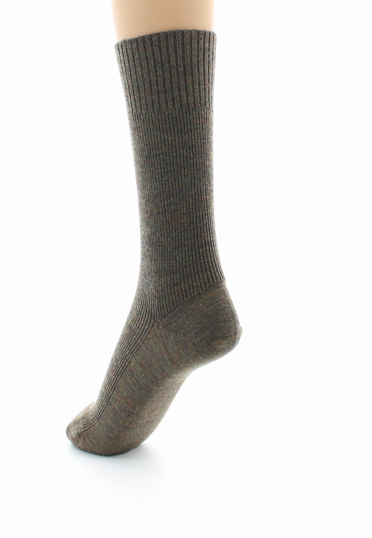 Chaussettes mixtes Confort en laine peignée sans élastique BRONZE