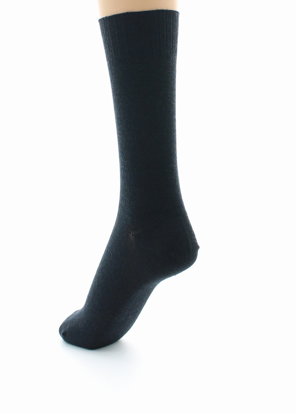 Chaussettes mixtes fines Confort en laine peignée MARINE