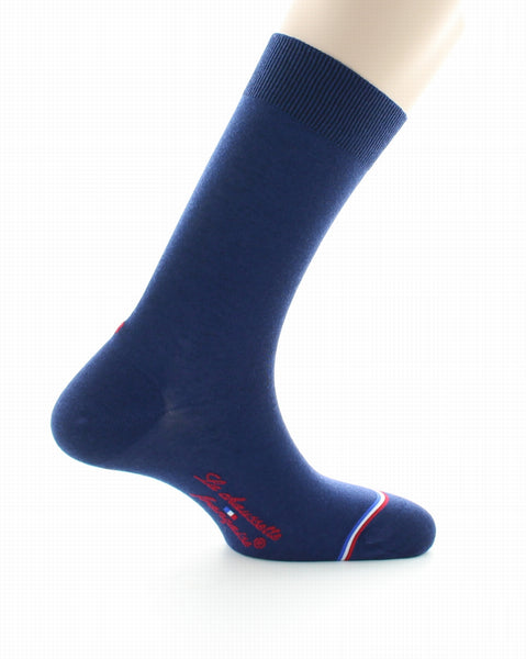 Chaussettes Perrin - 1 Paire En Coton Mélangé, Taille 38-41, Motif Cygne Bleu, Neuves Avec étiquettes