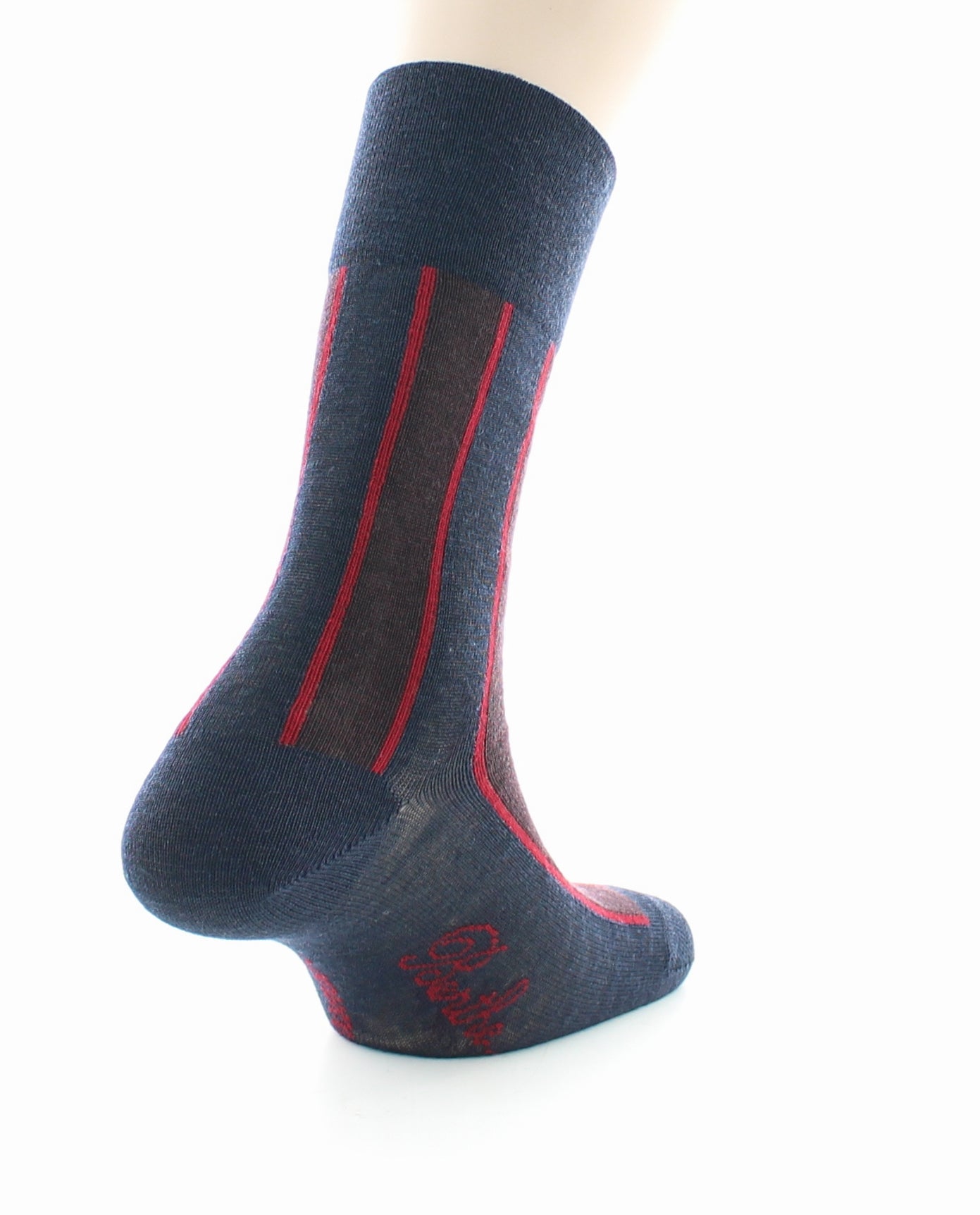 Chaussettes Rayées Rouge Et Bordeaux MARINE