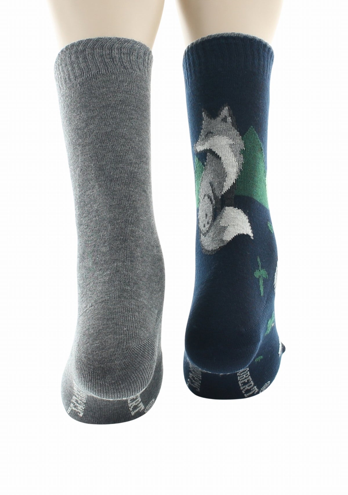 Chaussettes réversibles homme en coton Renard Marine/Gris MARINE