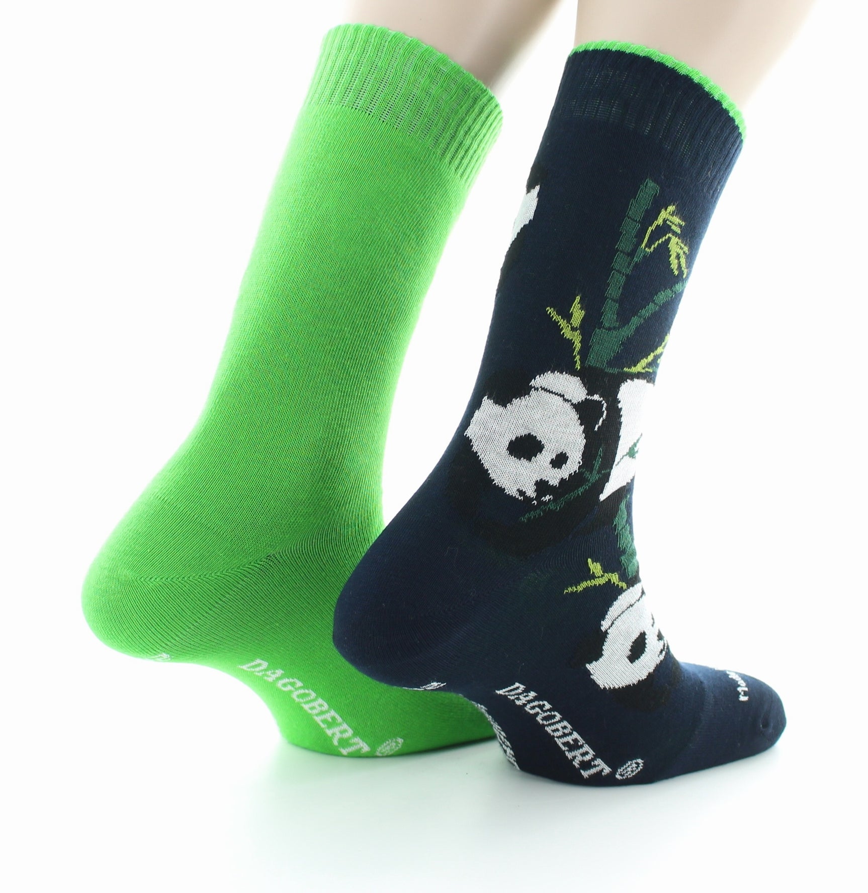 Chaussettes Réversibles Panda Marine intérieur Vert Chlorophyle MARINE/VERT