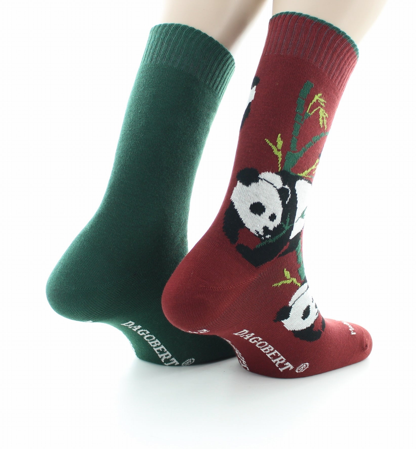 Chaussettes Réversibles Panda Rouille intérieur Vert Sapin ROUILLE/VERT