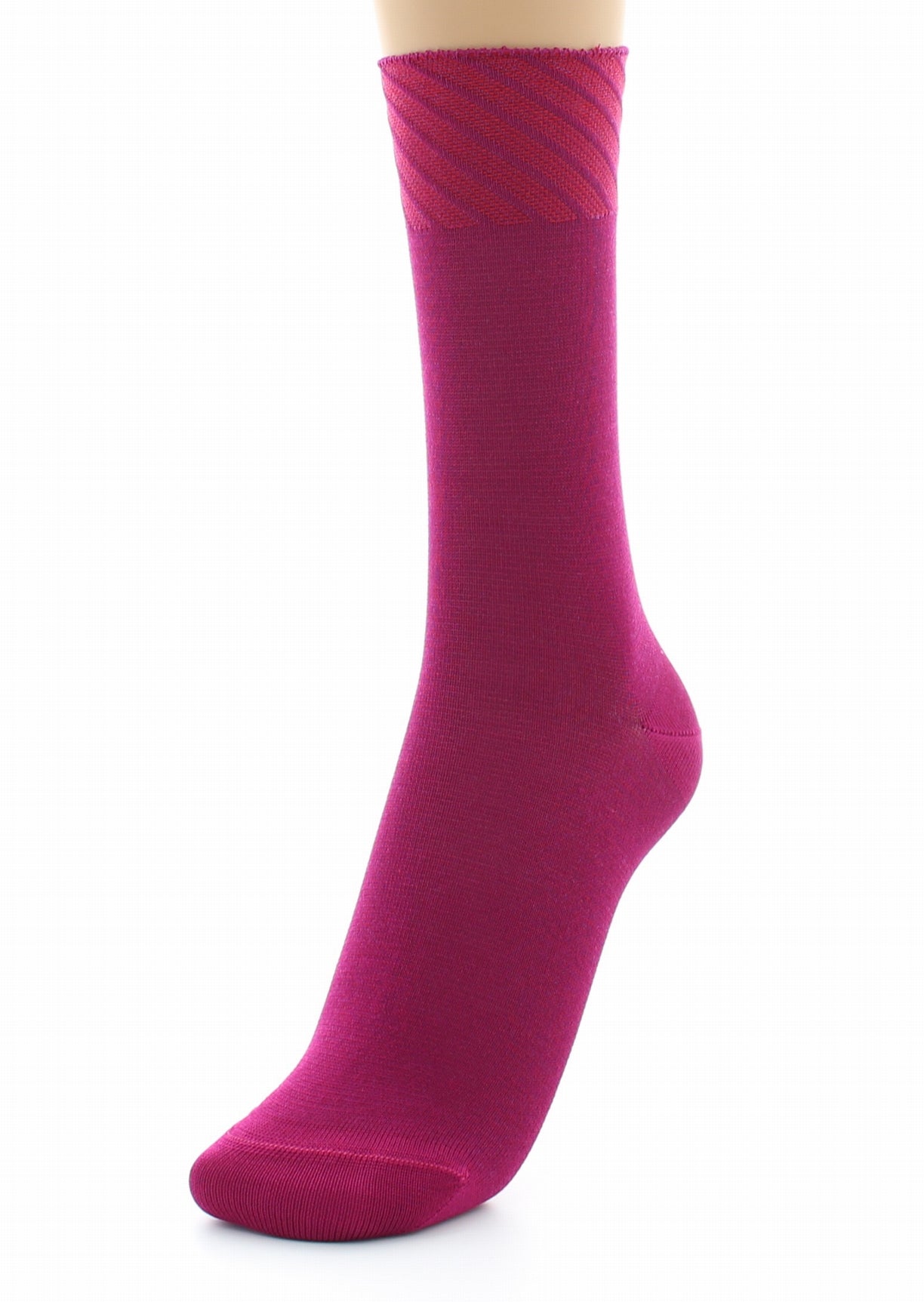 Chaussettes sans couture - Soie naturelle FUSHIA
