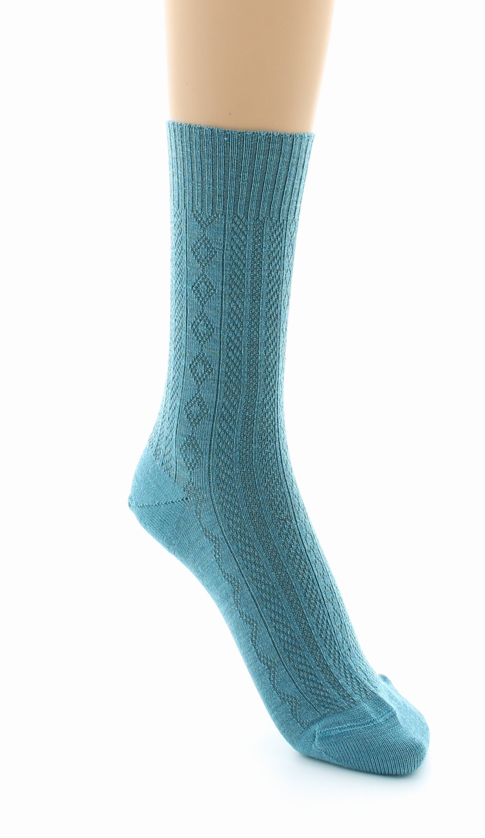 Chaussettes sans élastique en maille fantaisie - Laine peignée EPICEA