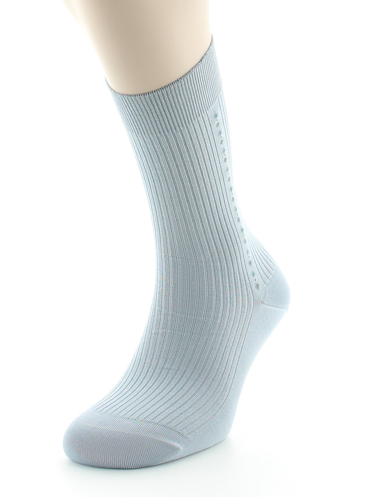 Chaussettes Sans élastique Fantaisie Coton fil d'écosse GRIS CLAIR