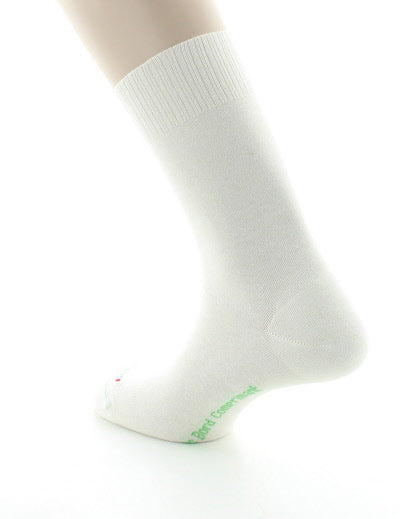 Chaussettes Sans élastique Pur Coton Bio BLANC