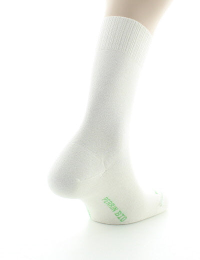 Chaussettes Sans élastique Pur Coton Bio BLANC